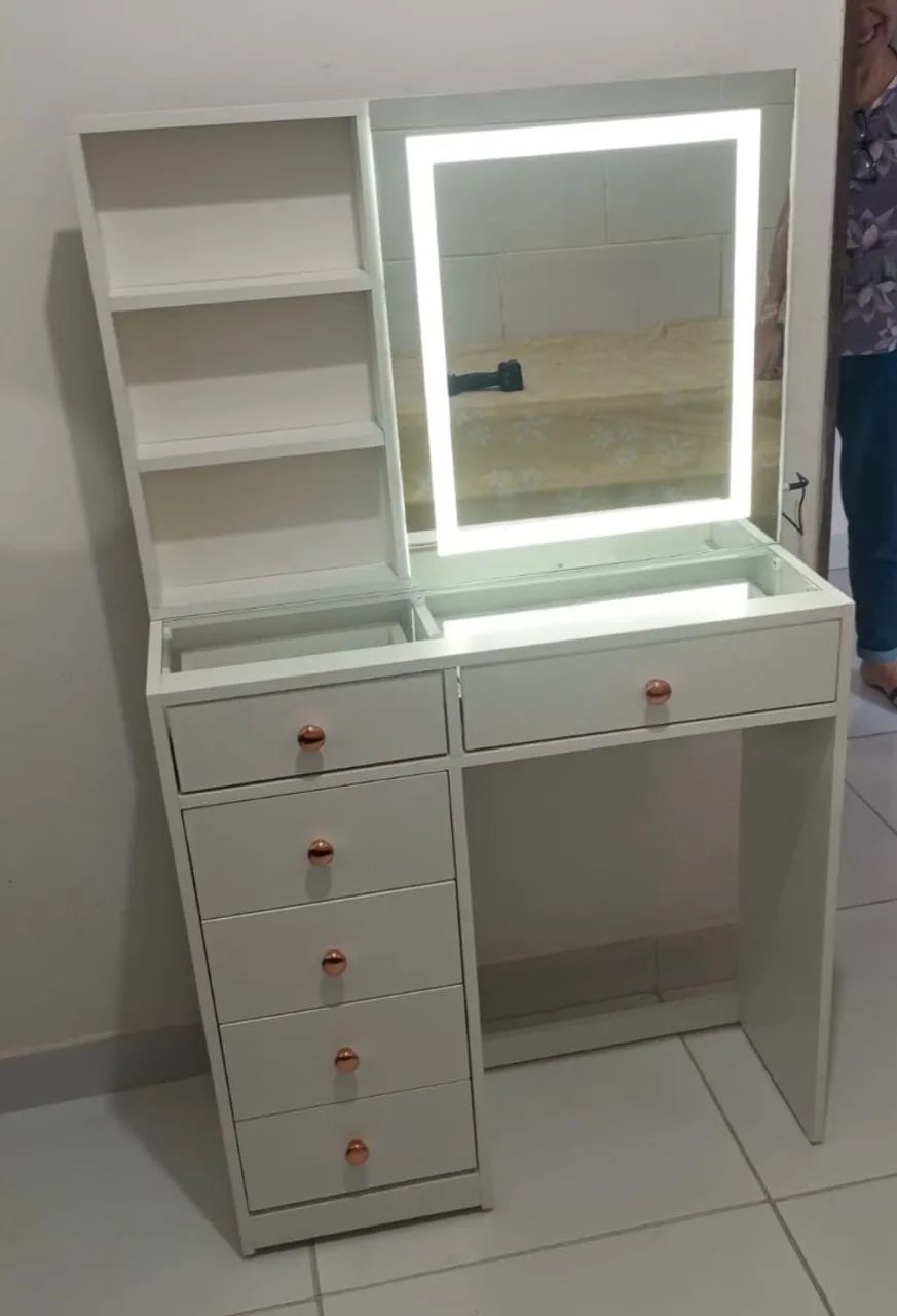 Penteadeira Camarim de Led 6 gavetas  - Foto 3