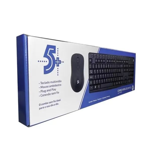 Kit Teclado E Mouse Sem Fio Wireless 2.4ghz 3200dpi Óptico - Foto 5