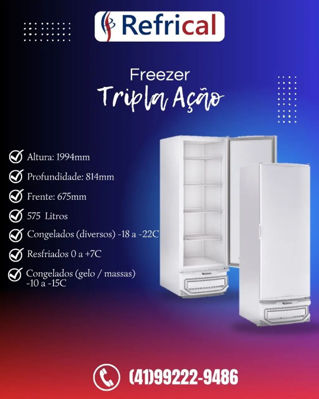 Freezer  Profissional  575  litros  
