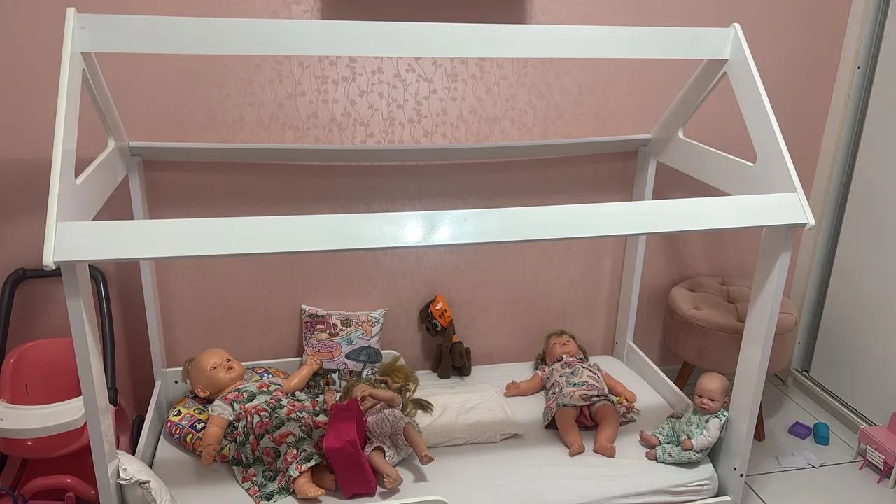 Cama infantil branca 