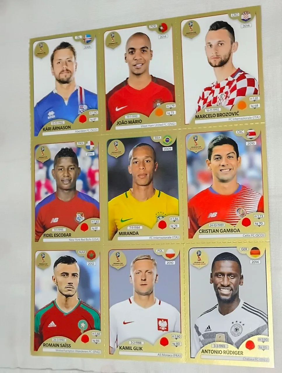 Figurinhas Douradas Importadas Suíça Copa 2018 - Foto 2