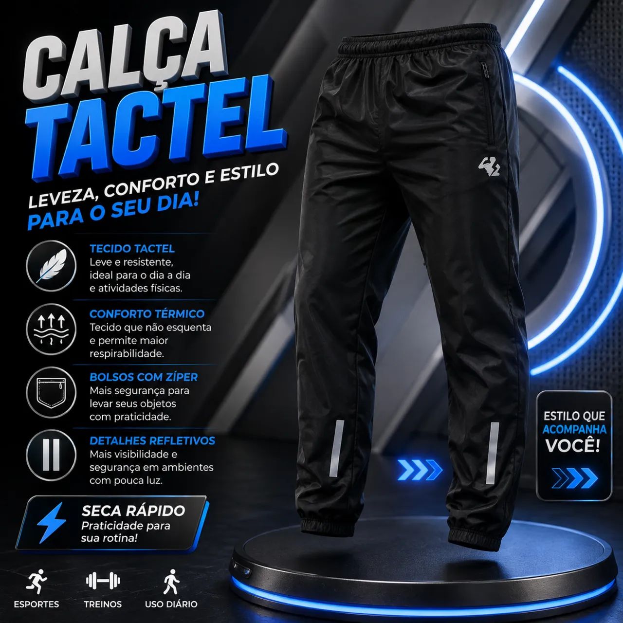 Calça Tactel ? Conforto e Estilo ?