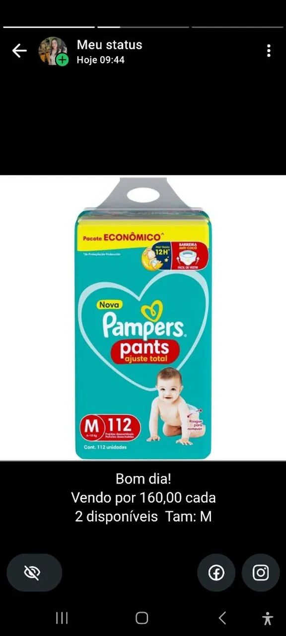 Fralda Pampers Pants M 112
