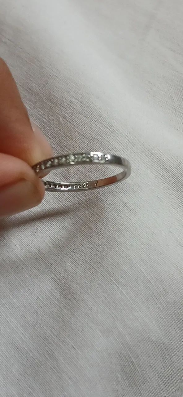 Anel de prata s925 N°7   - Foto 2