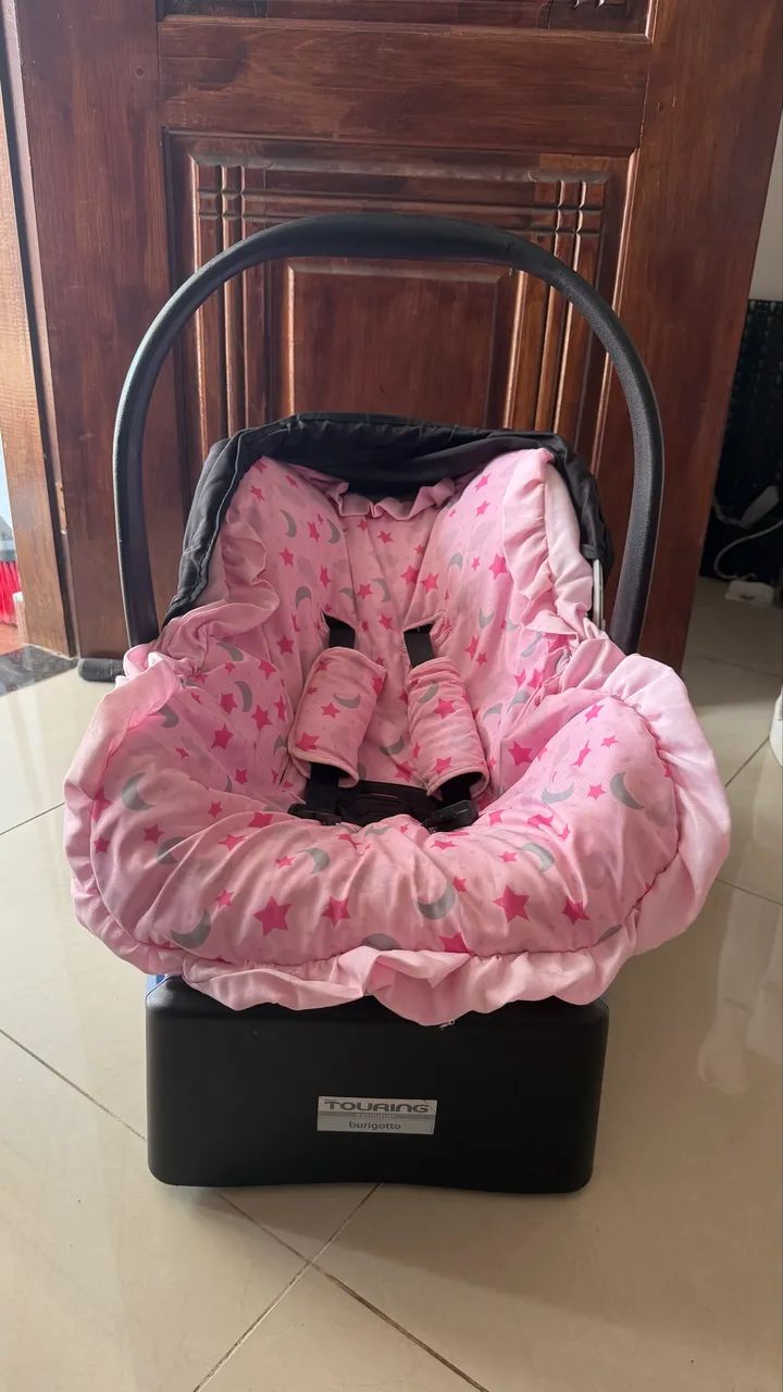 Bebê conforto Touring X Burigotto + Capa Rosa - Foto 2