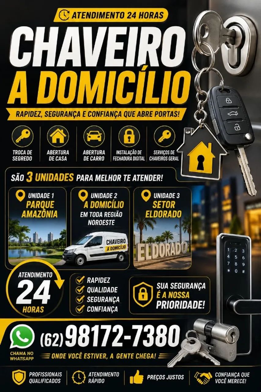 Chaveiro em Goiânia 