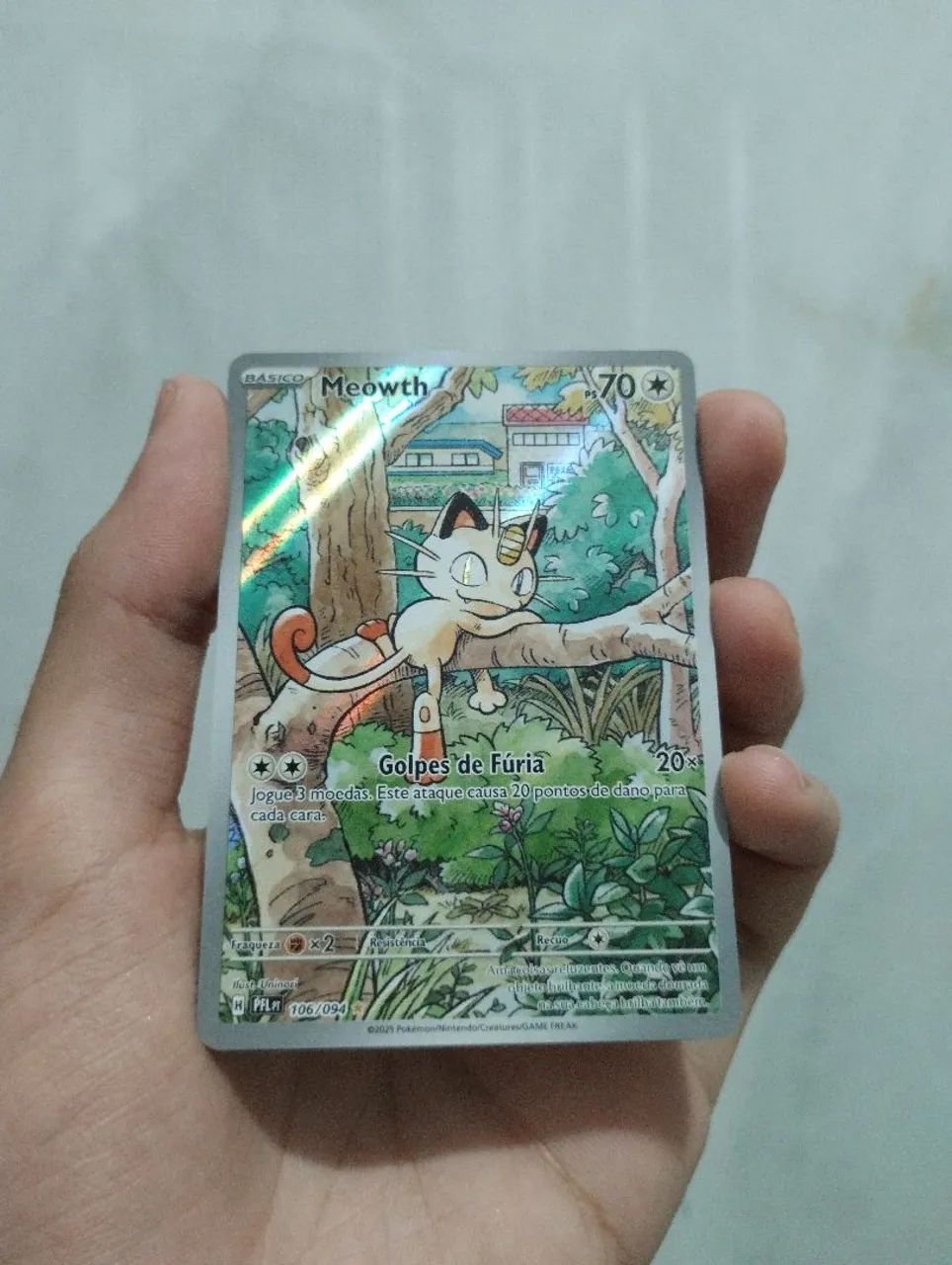 Meowth Foil Ilustração 106/094 (Perfeita) - Foto 2