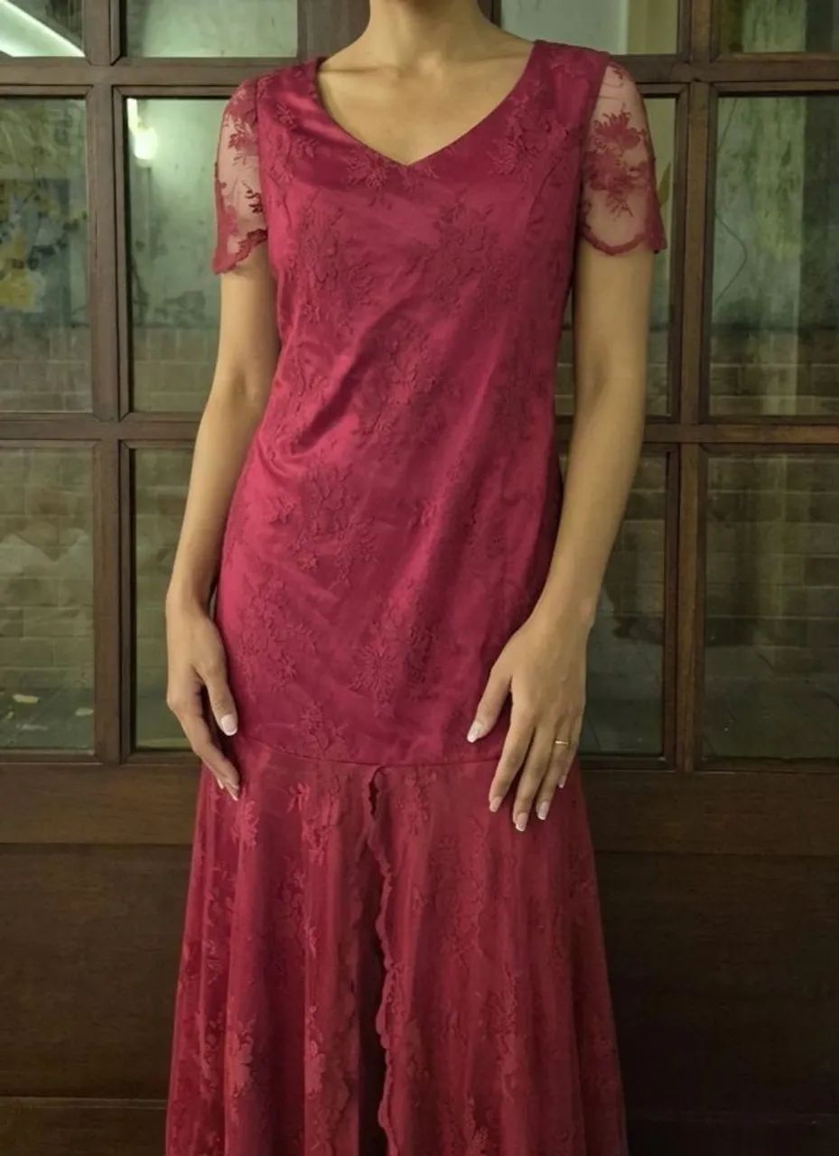 Vestido longo vermelho