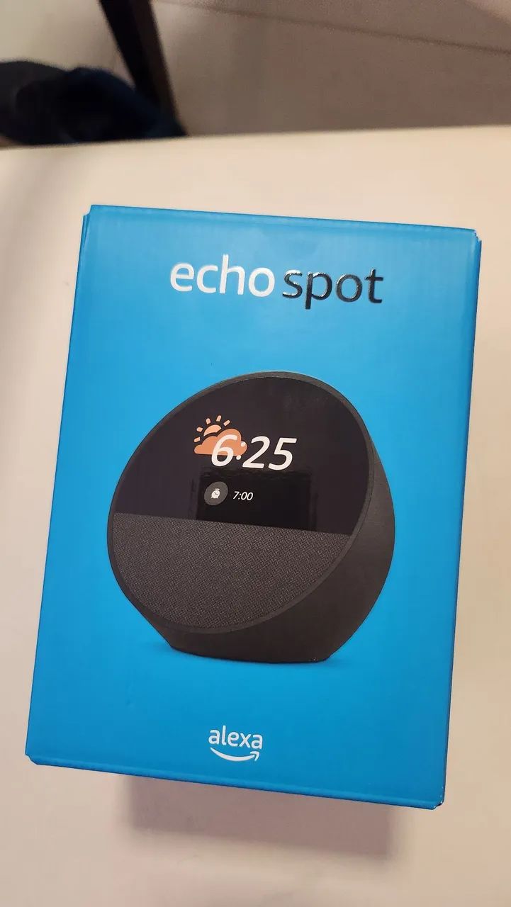 Amazon Echo Spot 2024 com Alexa e Display - Cor Preta