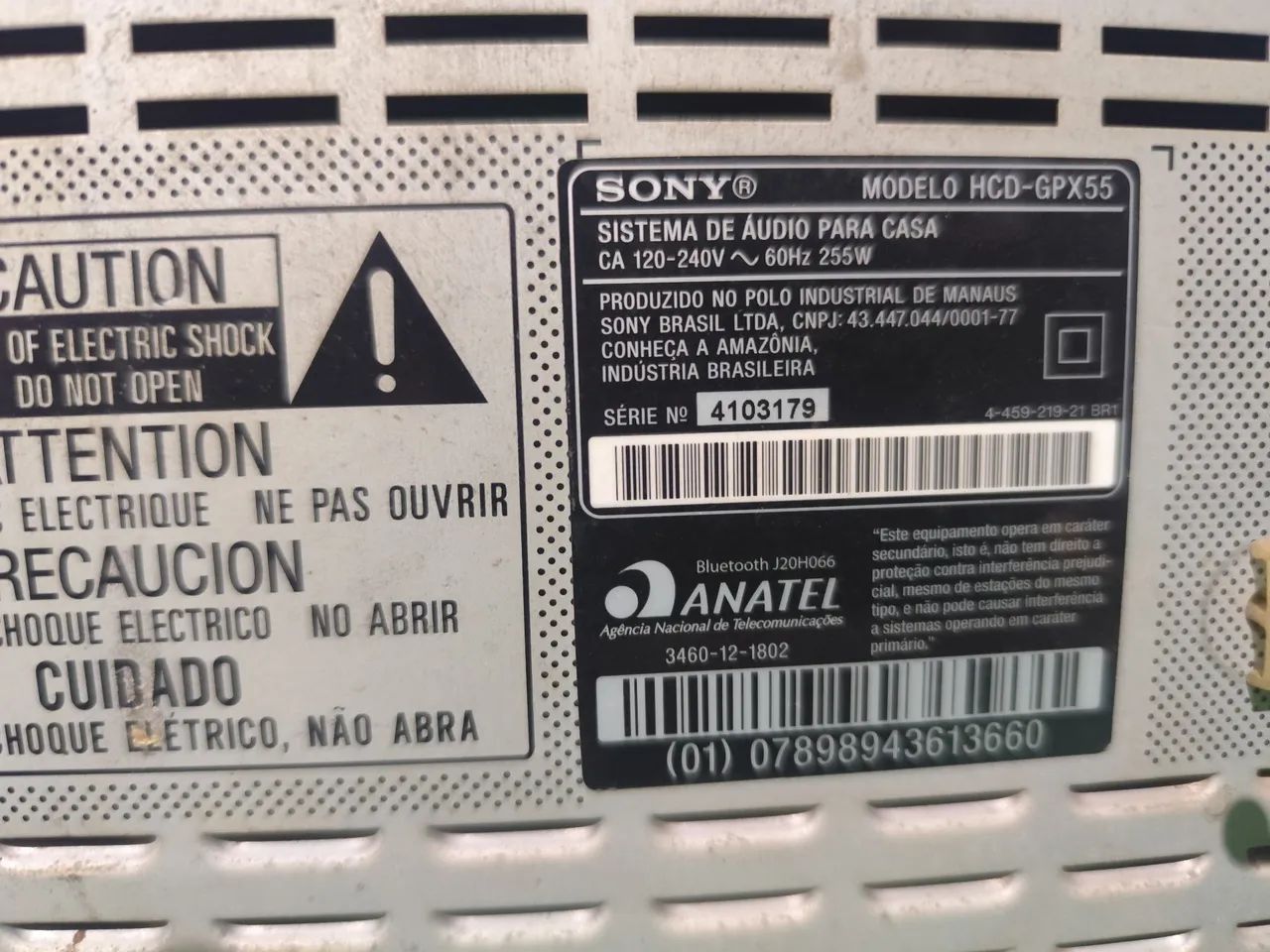 Aparelho de Som Sony GPX55 com bluetooth integrado  - Foto 3
