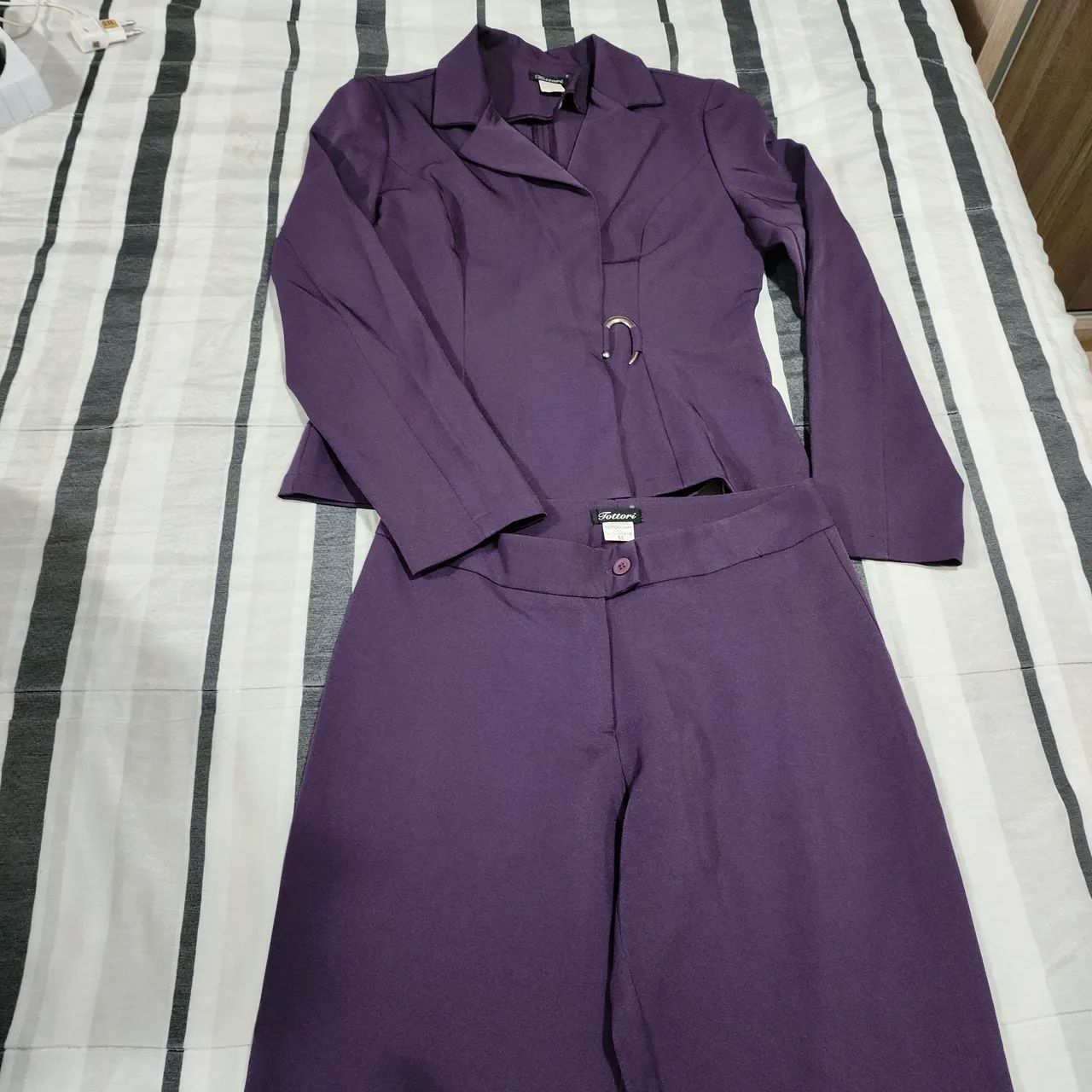 Conjunto Oxford feminino M roxo - Foto 2