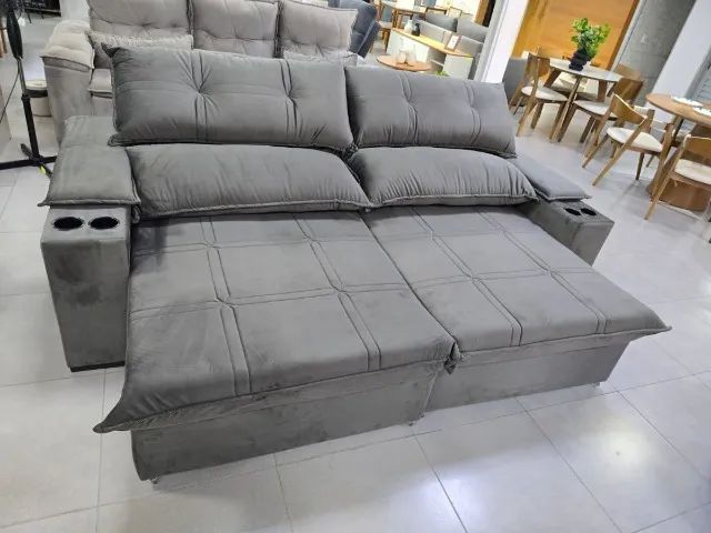Sofá Retrátil e Reclinável Rubi 2,50m D26 Pronta Entrega - Foto 2