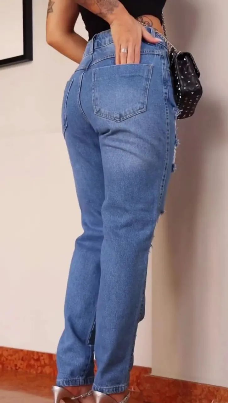 Calça Jeans Destroyed - Foto 3