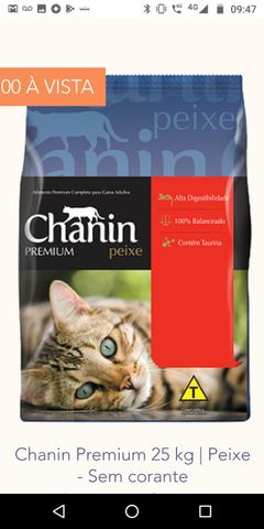 Ração chanin Premium sem corantes 25 kg