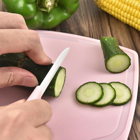Kit Faca, Tábua e Descascador de Legumes e Frutas em Cerâmica - Foto 5