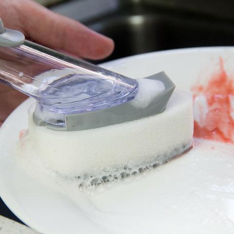 Escova de Cozinha com Reservatório para Detergente - Foto 3