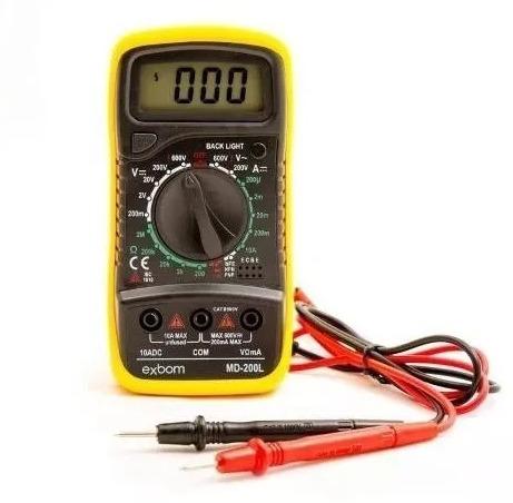 (NOVO) Multímetro Digital Portátil Lcd 3 ½ Dígito Iluminado Md-200l - Foto 3