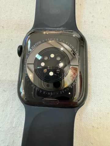 Apple Watch Series 7 GPS 45mm Alumínio Preto com Bracelete Desportiva Preta