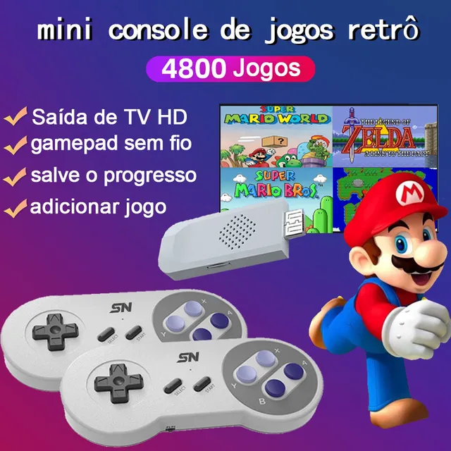 Console de videogame para TV M8 Plus Quad-core, 4K HD embutido em mais de  10000 jogos PS Retro Games, com controlador de jogo para PS1 Gamepad,  64G/10000 games : : Eletrônicos