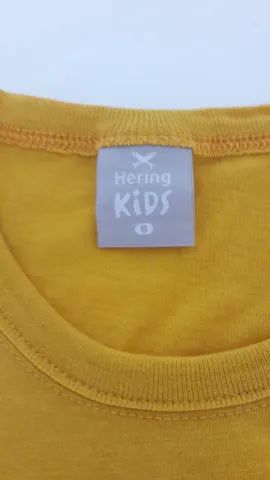 Camiseta Infantil Hering Kids Amarela Tam 8 -mangas compridas - semi nova - Foto 5