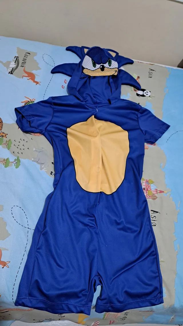 Fantasia Sonic Boom Infantil Menino Roupa