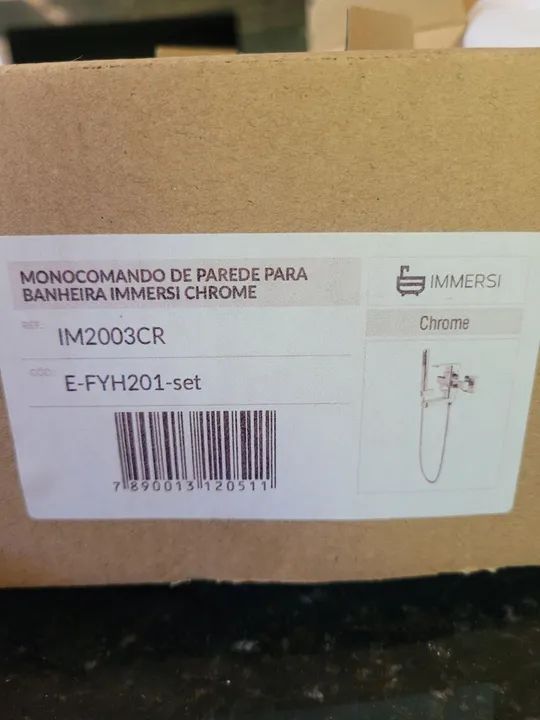 Monocomando de parede para banheira Immersi Chrome - Foto 2