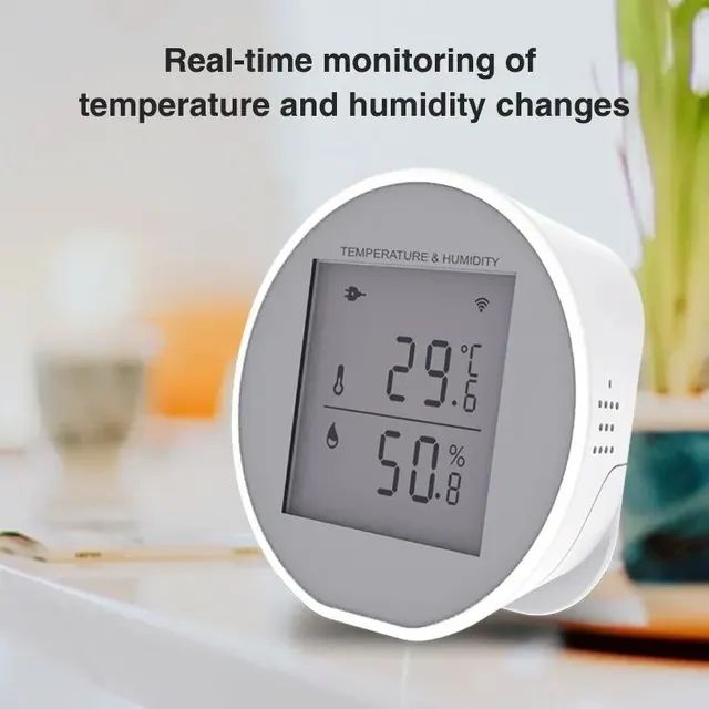 Sensor de Temperatura e Umidade Tuya Inteligente Wifi, Compatível com Alexa  - Foto 4