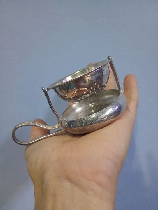 Infusor de Chá em Prata - Antigo - Foto 3