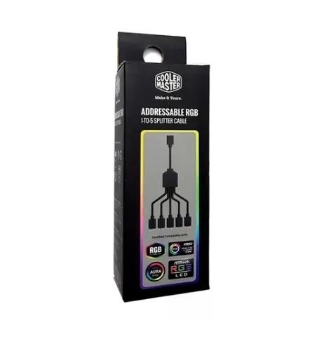 Extensor RGB Cooler Master Hub / Cabo Splitter Led Argb 1 A 5 / 5v 3p - Foto 3