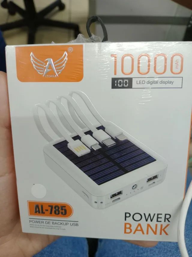 Power bank com placa solar 
