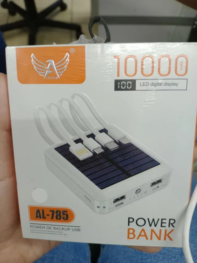 Power bank com placa solar