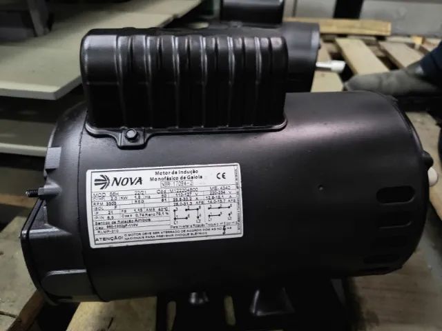 Motor Elétrico 2 CV 2 Polos Alta Rotação Monofásico Nova Motores Seminovo 
