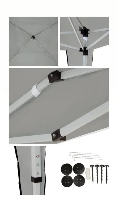 Tenda Gazebo X-Flex Oxford Preto 3m x 3m - Foto 5