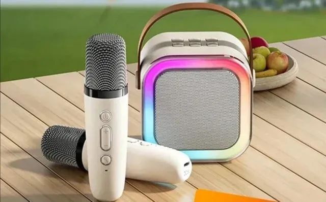 Caixa de som Portátil Bluetooth com Karaoke, Microfone Sem Fio - Foto 2