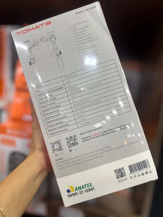 ESTABILIZADOR GIMBAL DE TRÊS EIXOS MTY-8008 - Foto 2