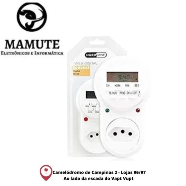 Tomada Timer Digital Hl-Tm24 Hard Line
