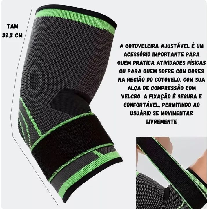Cotoveleira de compressão com faixa ajustável  - Foto 4