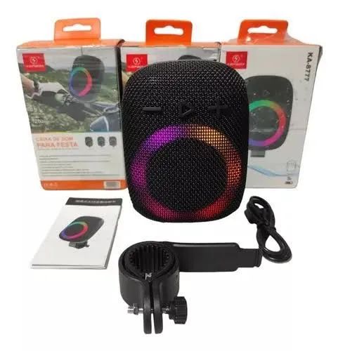 Caixa De Som Bluetooth Para Bike Moto Com LED Suporte Impermeável ORIGINAL KAPBOM KA-8777 - Foto 2