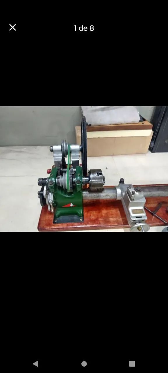 Torno de Bancada Antigo funcionando de 1920 - Foto 3