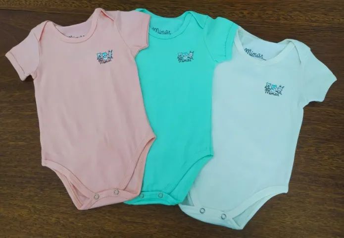 Kit De 3 Bodys Infantis Básicos