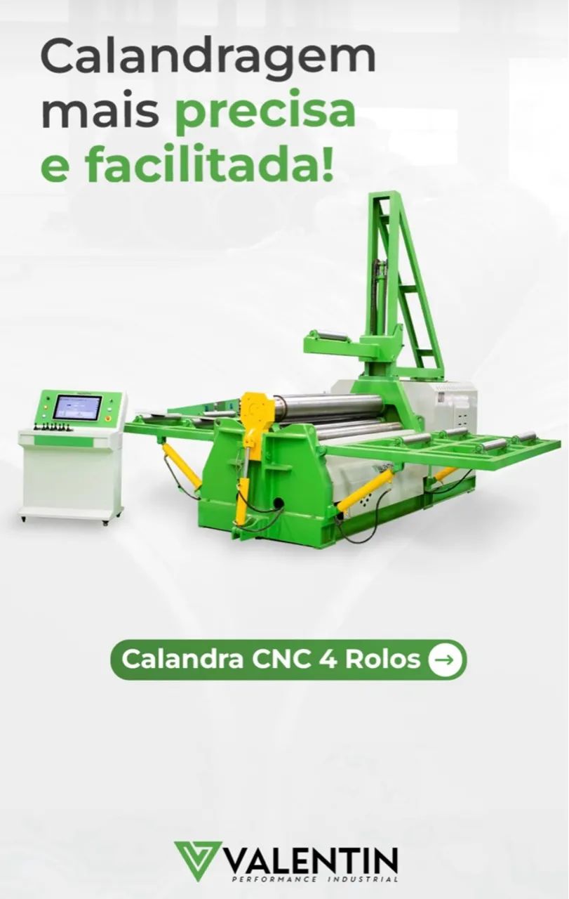 Calandra CNC com inicial- 4 rolos 