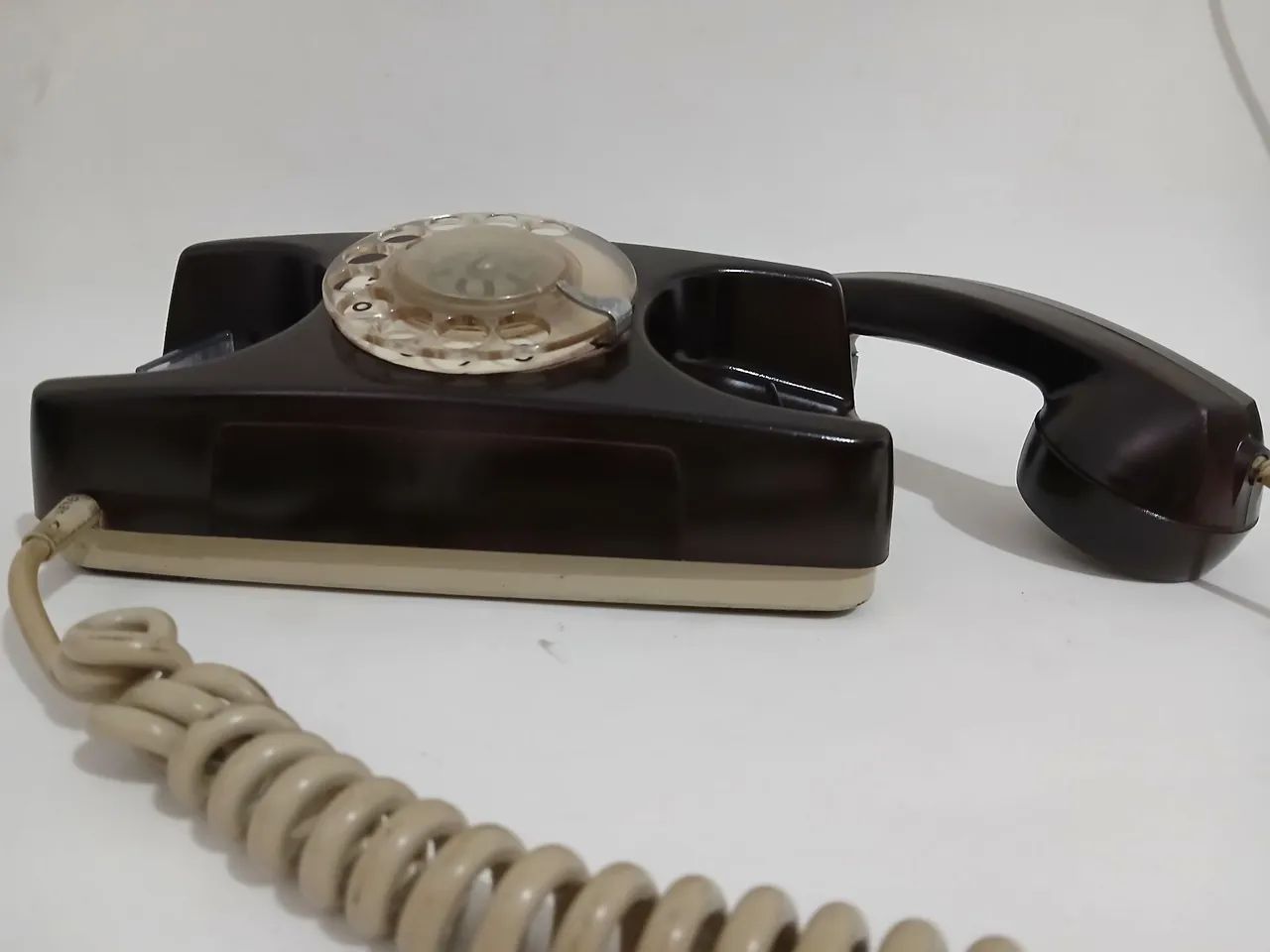 Telefone de Mesa disco  Repaginado na cor café  - Foto 2