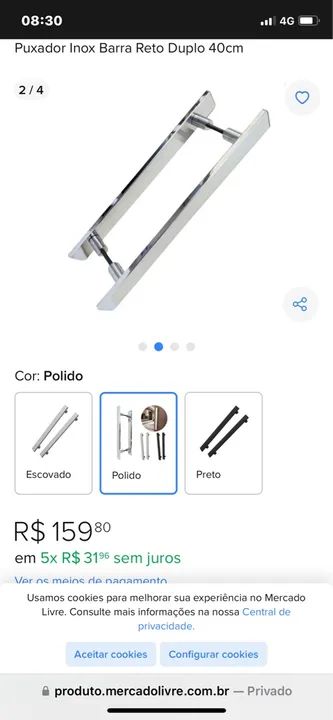 Puxador de portas vidro ou Madeira veja fotos