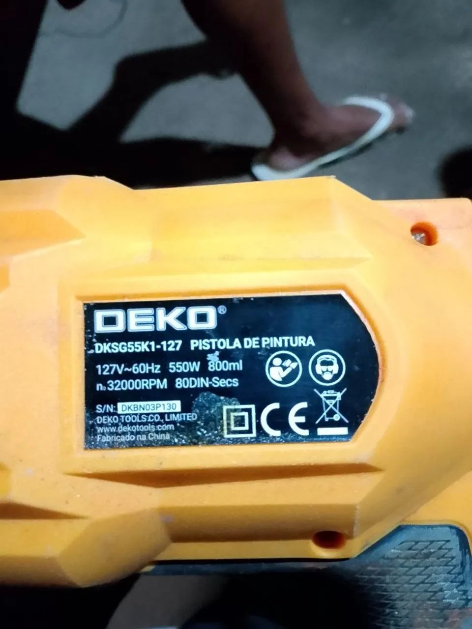 Pistola de pintura e purificador funcionando perfeitamente 