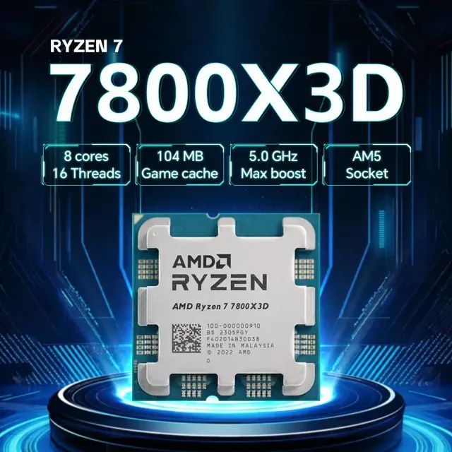 CPU AMD Ryzen7 7800X3D cpu Processador AMD Ryzen 7 7800X3D | KaBuM!