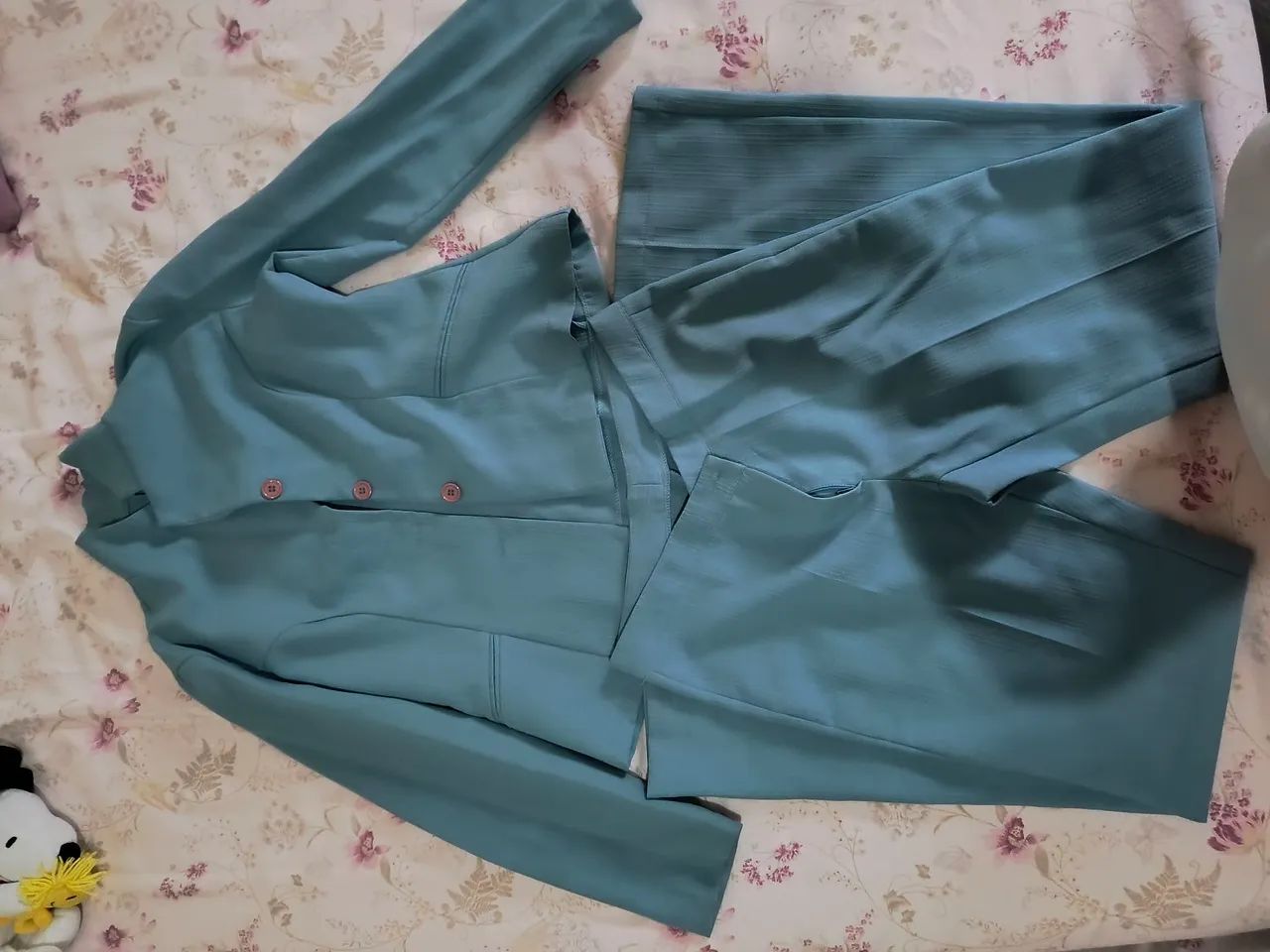 Conjunto Social Azul Elegante - Foto 4