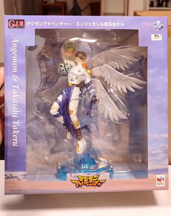Angemon & Takashi Takeru Digimon GEM Megahouse Action Figure TK G.E.M. Original - Foto 3