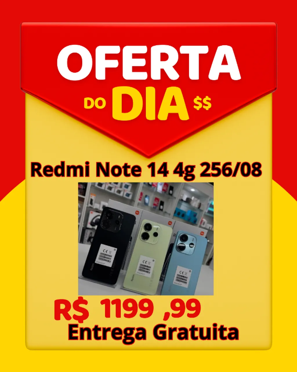 Redmi note 14 4G 8gb + 256gb - novo e lacrado entrega gratuita