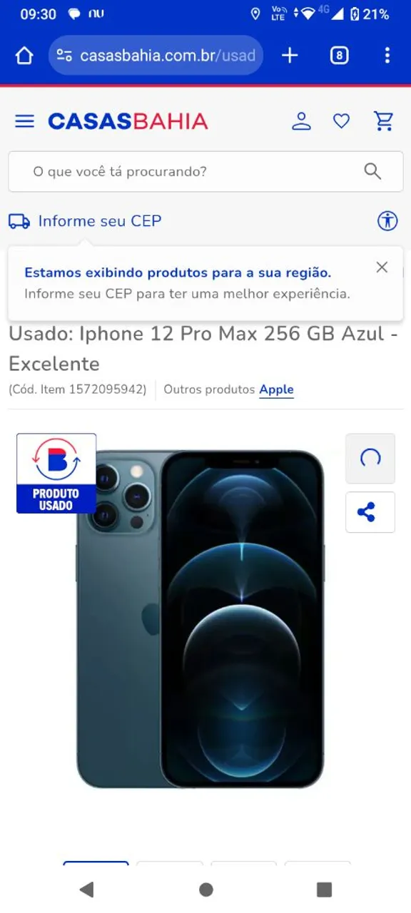 iPhone 12 pro max novo