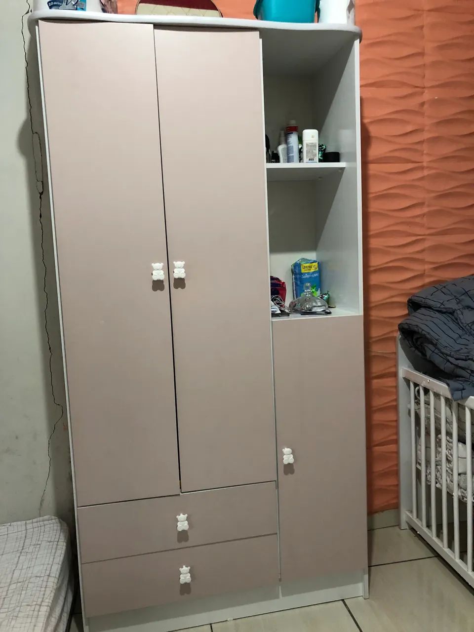 Quartinho completo na cor rosa bebê - Foto 4